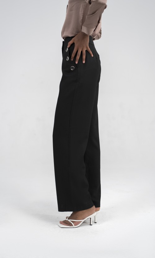 SIXDO Black Wide Leg Tuytsi Pants for Women, Business Casual Pants